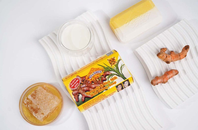 Asantee صابون الأرز والحليب والكركم من ASANTEE - صابون فاخر للجسم لبشرة ناعمة وواضحة ومشرقة - رائحة تدوم طويلاً 125 جرام. - Image 4